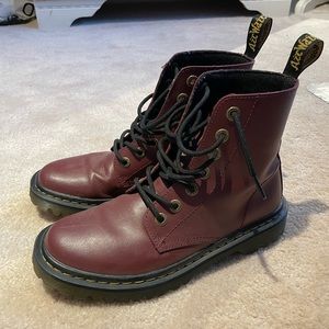 Maroon Dr. Martens